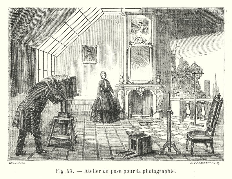 Poseringsverkstad för fotografering (gravyr) av European School