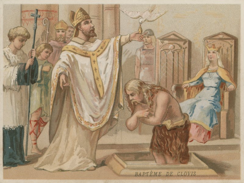 Dop av Clovis I, Frankernas kung, juldagen 496 av European School