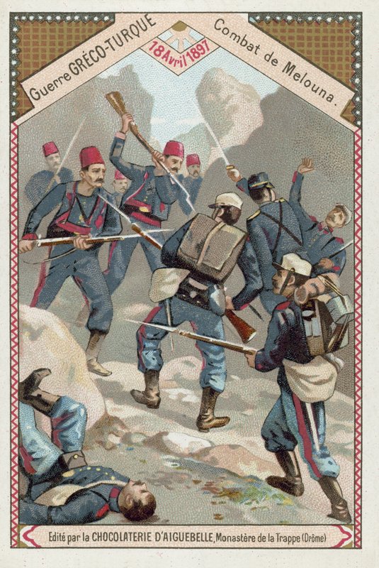 Slaget vid Melouna, grekisk-turkiska kriget, 18 april 1897 av European School