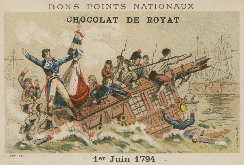 Slaget vid Ushant (Glorious First of June), 1794 av European School