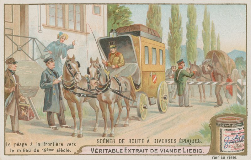 Gränsavgift på 1800-talets väg av European School