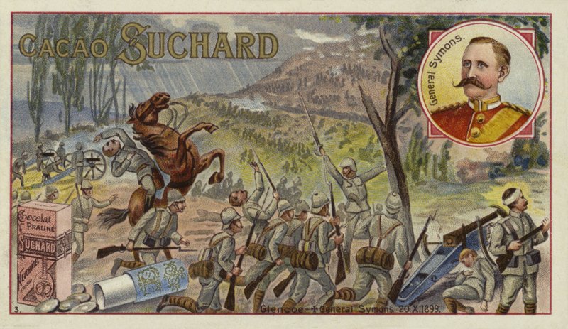 Den brittiske generalen Sir William Penn Symons skadades dödligt i slaget vid Glencoe, boerkriget, 20 oktober 1899 av European School