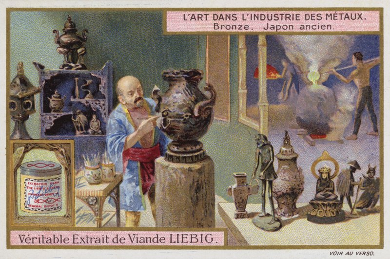 Brons, antikens Japan (chromolitho) av European School