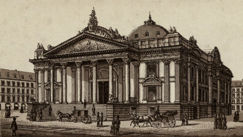 Bruxelles / Bryssel: Börsen (litho) av European School