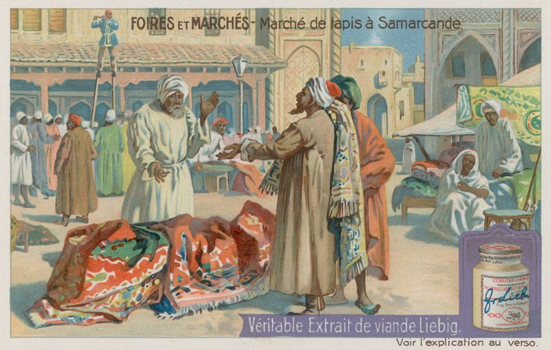 Mattmarknad i Samarkand av European School