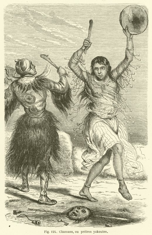 Shamaner eller Yakut-präster (gravyr) av European School