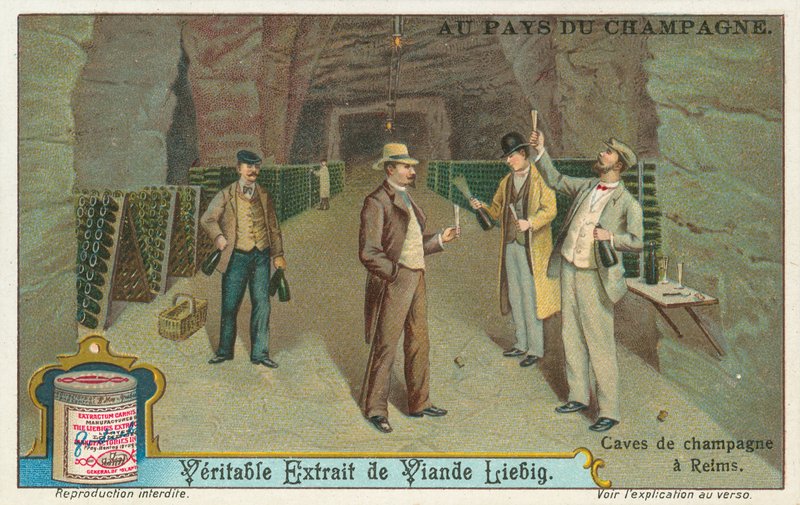 Champagne, Liebig-kort, början av 1900-talet (chromo) av European School