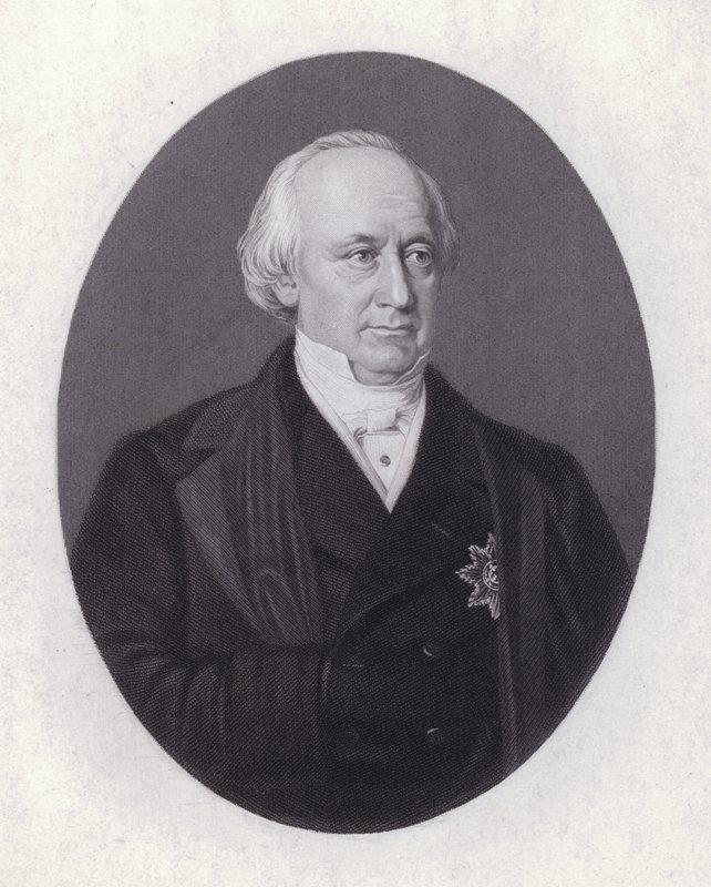 Christian Karl Josias von Bunsen, tysk diplomat och forskare (gravyr) av European School