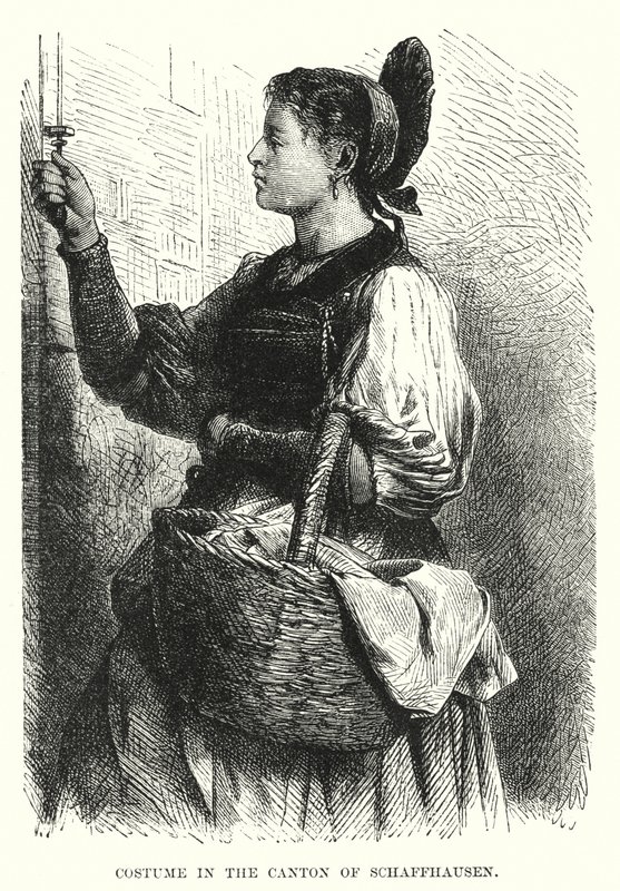 Kostym i kantonen Schaffhausen (gravyr) av European School
