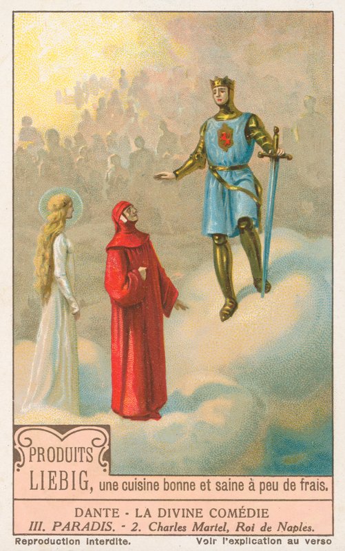 Dante, Den gudomliga komedin, Liebigkort, tidigt 1900-tal (chromo) av European School