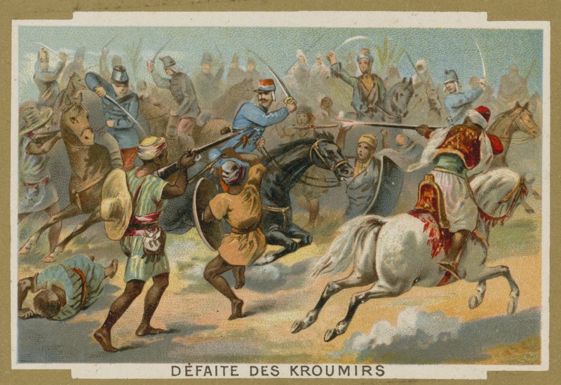 Kroumirernas nederlag av fransmännen, Tunisien, 1881 av European School