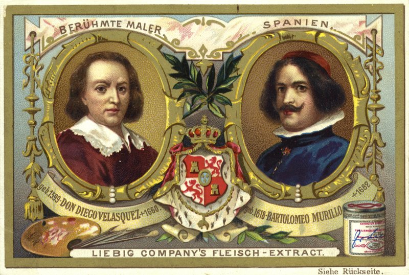Diego Velasquez och Bartolome Murillo, spanska konstnärer av European School