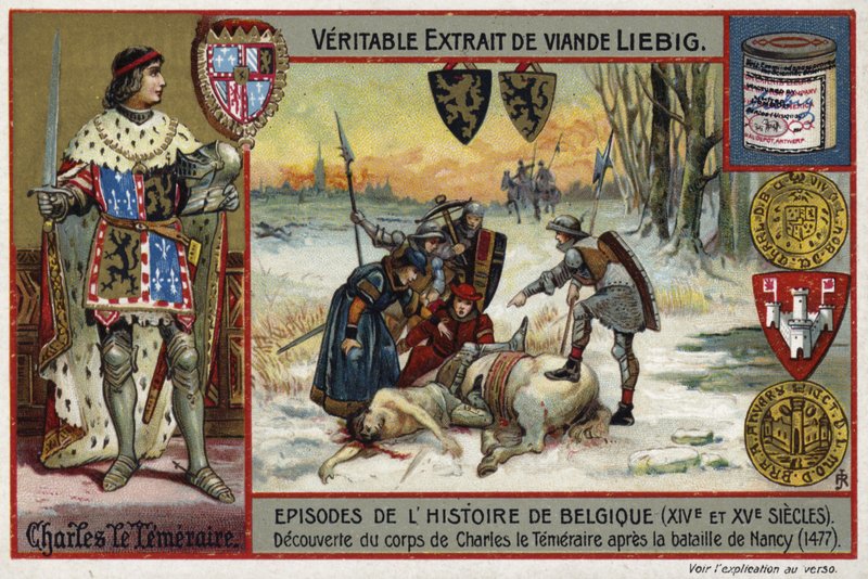 Upptäckten av kroppen av Karl den djärve, hertig av Bourgogne, efter slaget vid Nancy, 1477 av European School