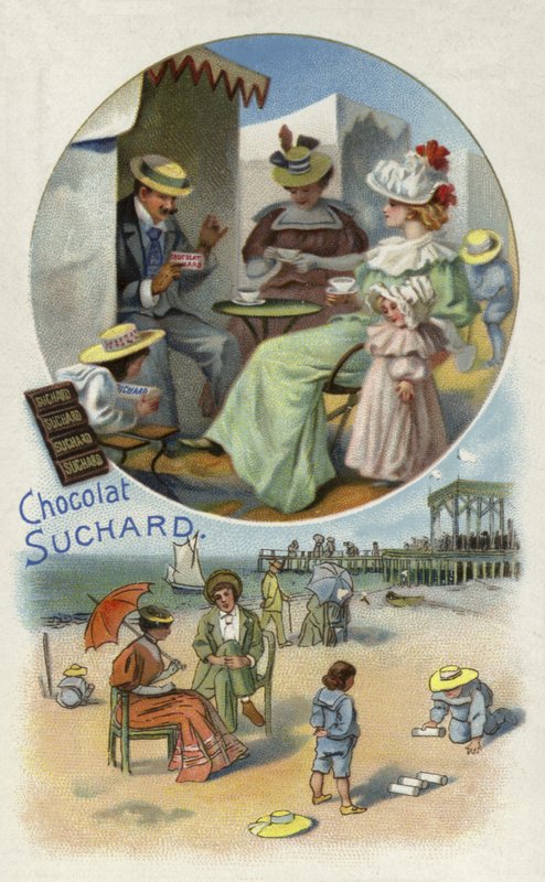 Njuter av Suchard-choklad på stranden av European School