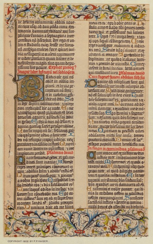 Facsmile från Gutenberg-bibeln av European School
