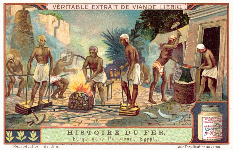 Smide i det antika Egypten (chromolitho) av European School