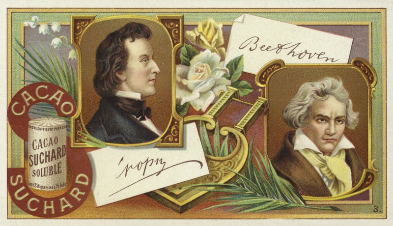 Frederic Chopin och Ludwig van Beethoven av European School