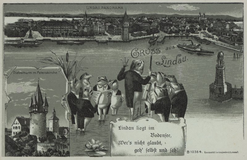 Grodkonsert i Lindau (litografi) av European School