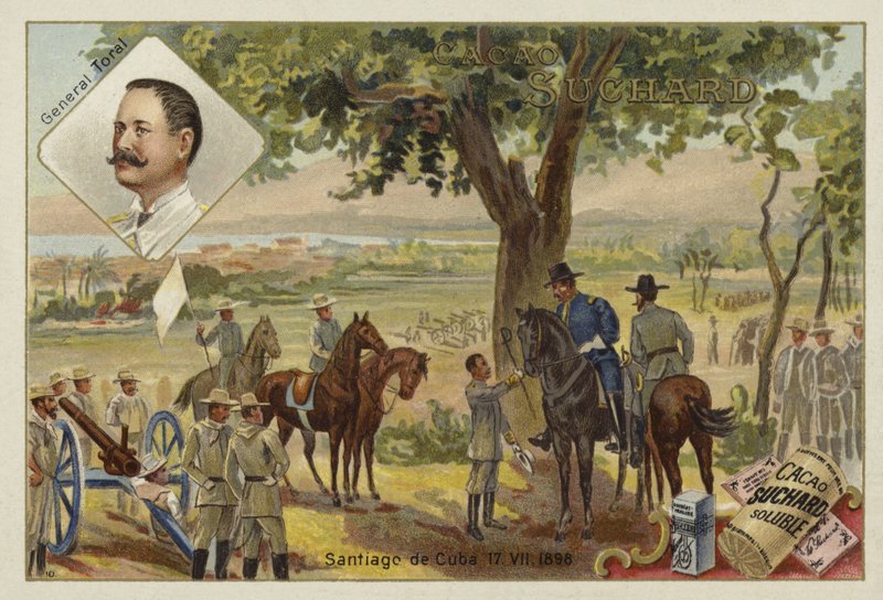 General Toral och spanjorernas kapitulation efter belägringen av Santiago de Cuba, spansk-amerikanska kriget, 17 juli 1898 av European School