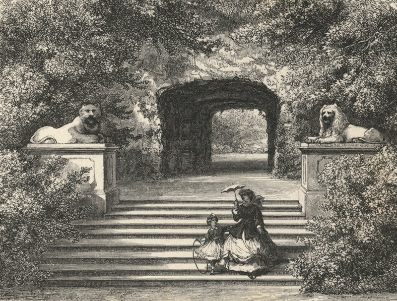 Thetisgrottan vid Sans-Souci (gravyr) av European School