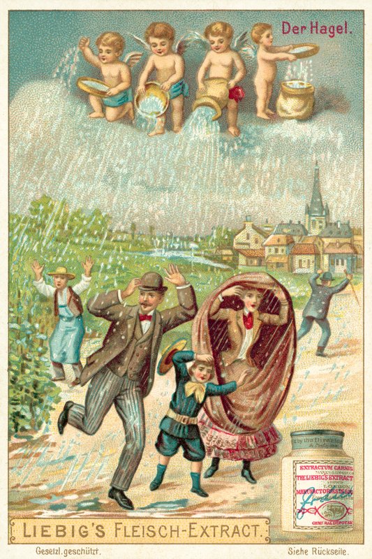 Hagel (chromolitho) av European School