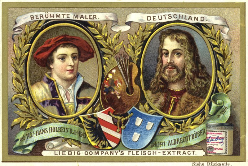 Hans Holbein och Albrecht Durer, tyska konstnärer av European School