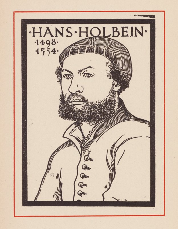Hans Holbein den yngre, tysk konstnär (litografi) av European School