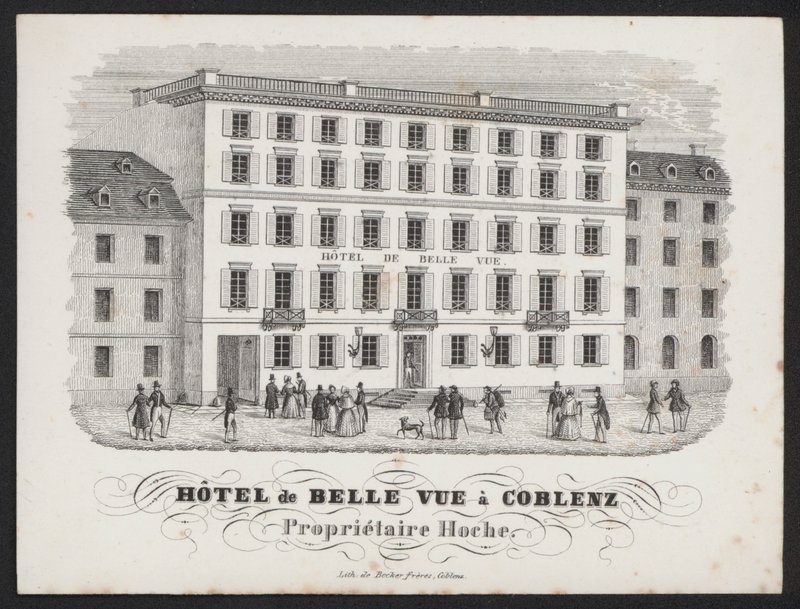 Hotel De Belle Vue, Coblenz (gravyr) av European School