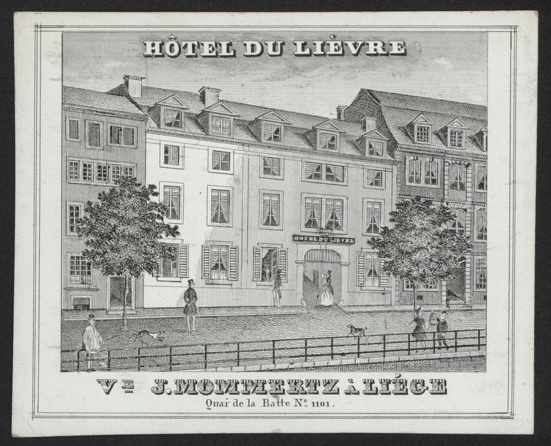 Hotel Du Lievre, J Mommertz, Liège (gravyr) av European School