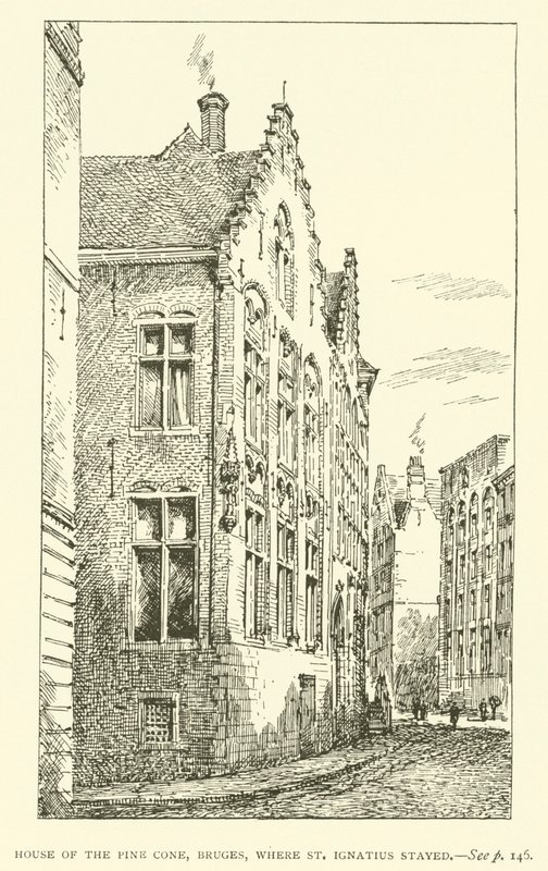 Kottens hus, Brygge, där St Ignatius vistades (gravyr) av European School
