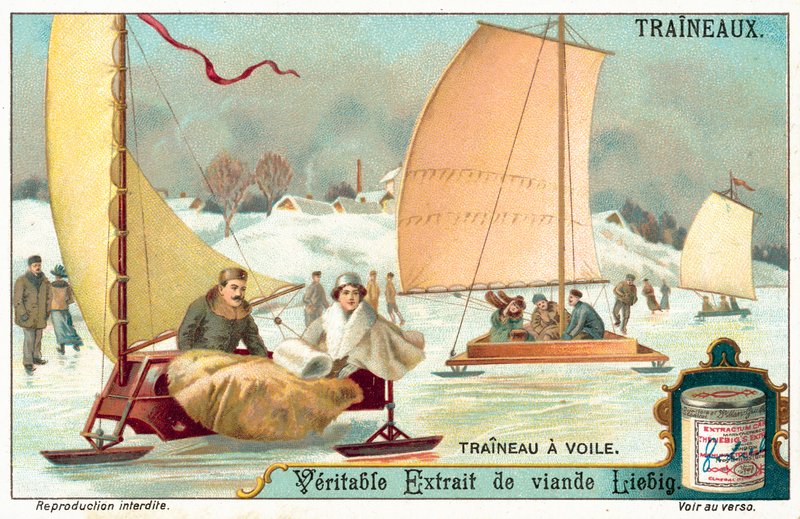 Isjaktning (chromolitho) av European School