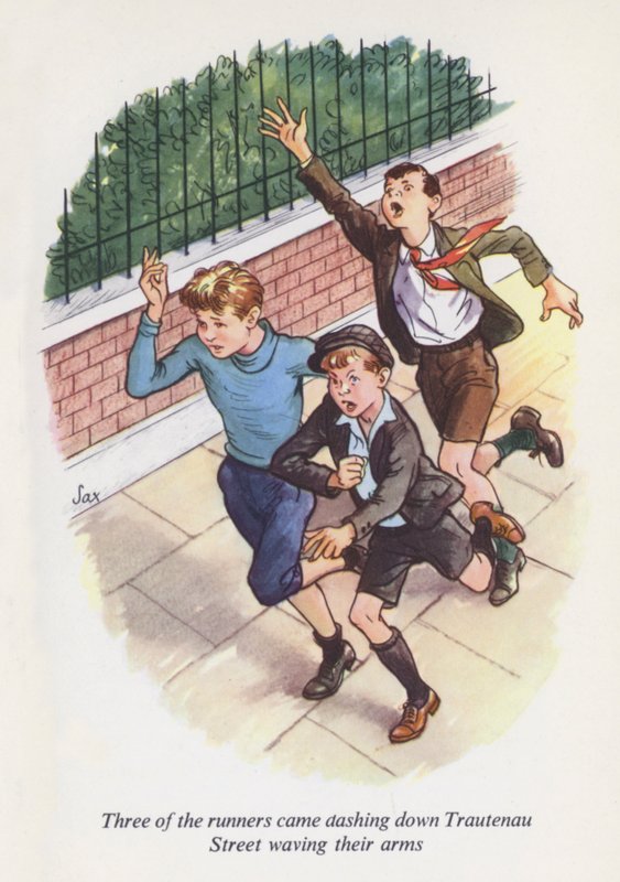 Illustration till Emil och detektiverna (färglitografi) av European School
