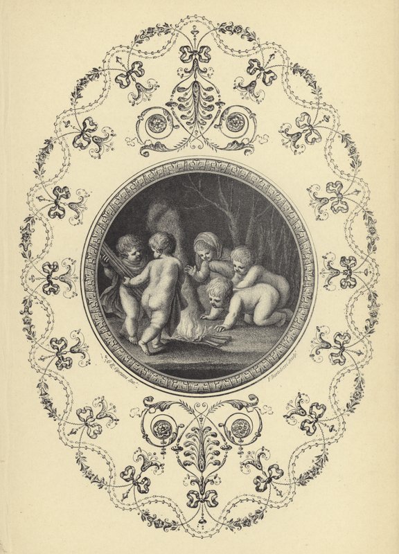 Illustration från Michael Angelo Pergolesis Book of Ornaments (gravyr) av European School