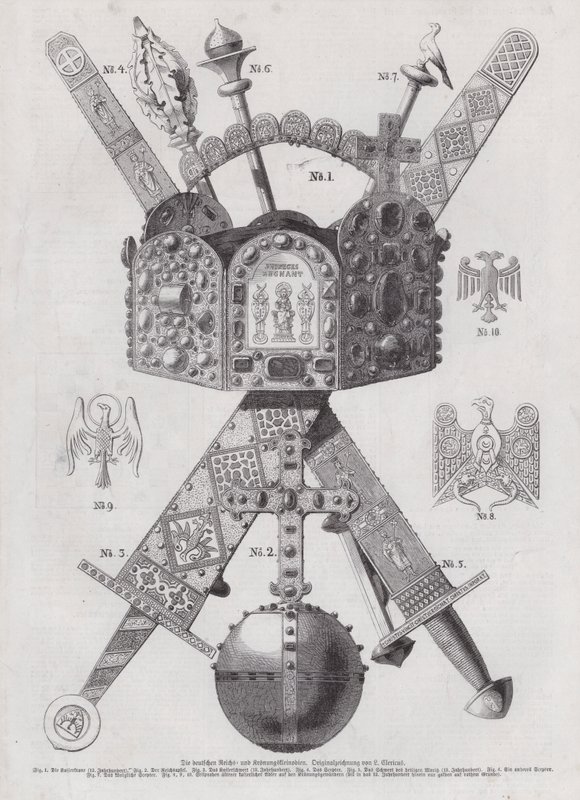 Tysklands kejserliga kronjuveler (gravyr) av European School