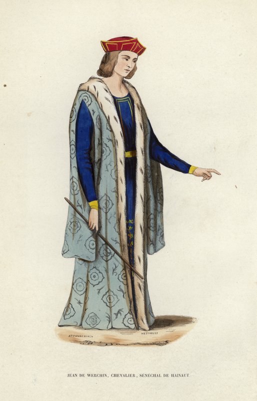 Jean De Werchin, Chevalier, Senechal De Hainaut (färgad gravyr) av European School