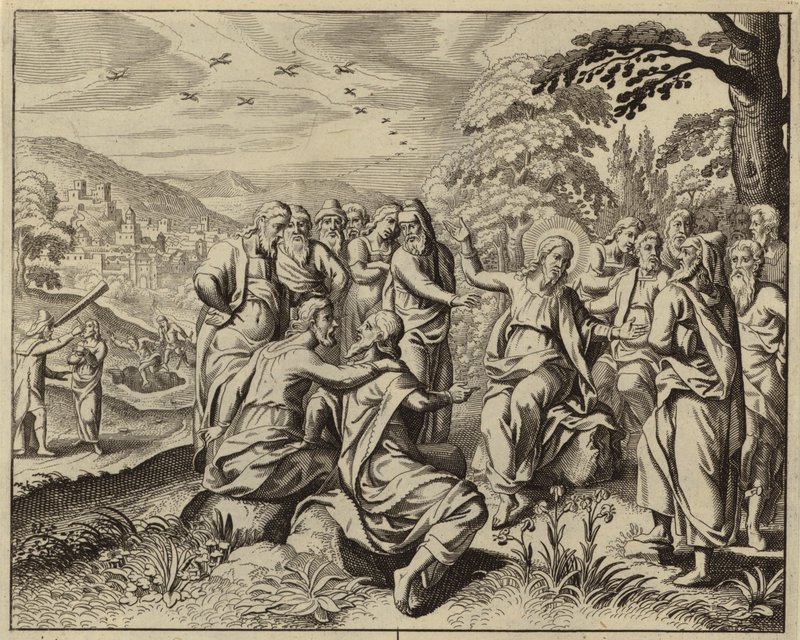 Jesus Kristus undervisar om sabbaten (gravyr) av European School
