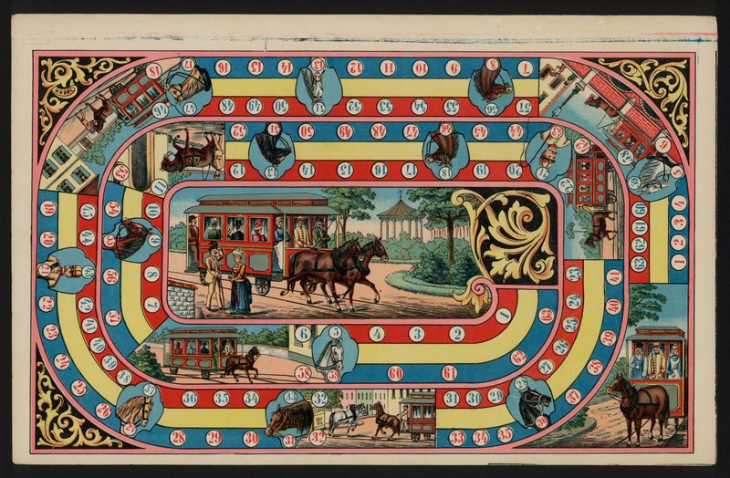 Tramway Game, Tramway Game (färg litho) av European School
