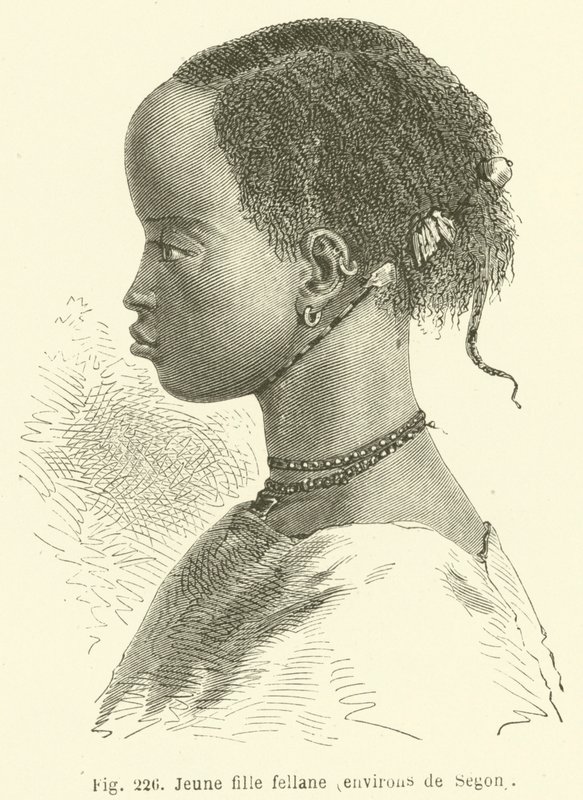 Fellane girl, Segons omgivning (gravyr) av European School