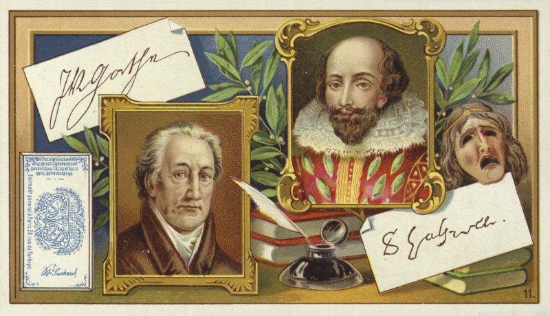 Johann Wolfgang von Goethe och William Shakespeare av European School