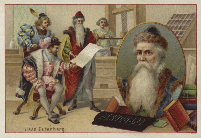 Johannes Gutenberg, tysk, gravör, uppfinnare och tryckare av European School