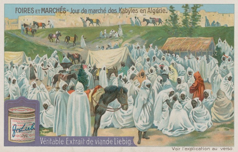 Kabylenska marknadsdag i Algeriet av European School