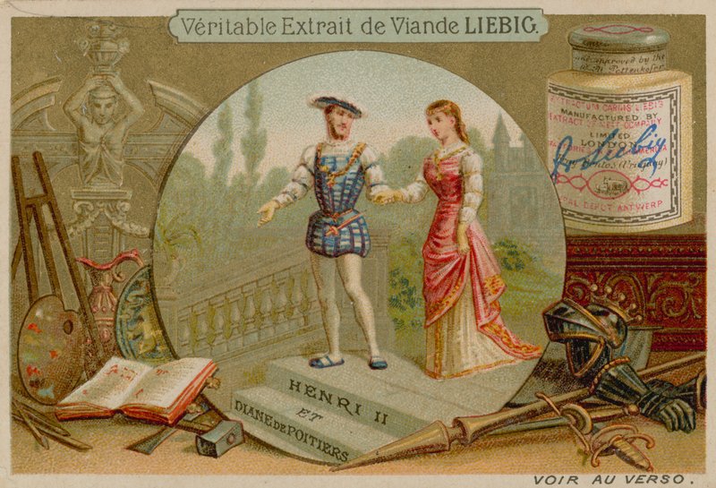 Kung Henri II och Diane de Poitiers av European School