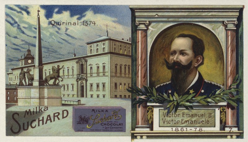 Kung Victor Emmanuel II av Italien, och Quirinalpalatset, Rom av European School