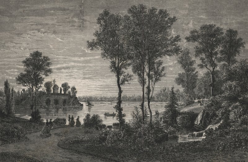 Lac De Gravelle, i Bois De Vincennes (gravyr) av European School
