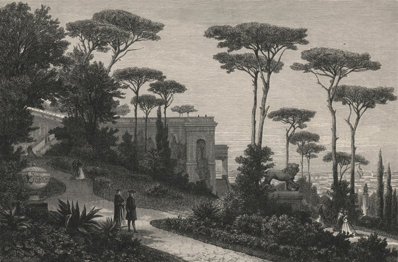 Le Monte-Pincio A Rome (gravyr) av European School