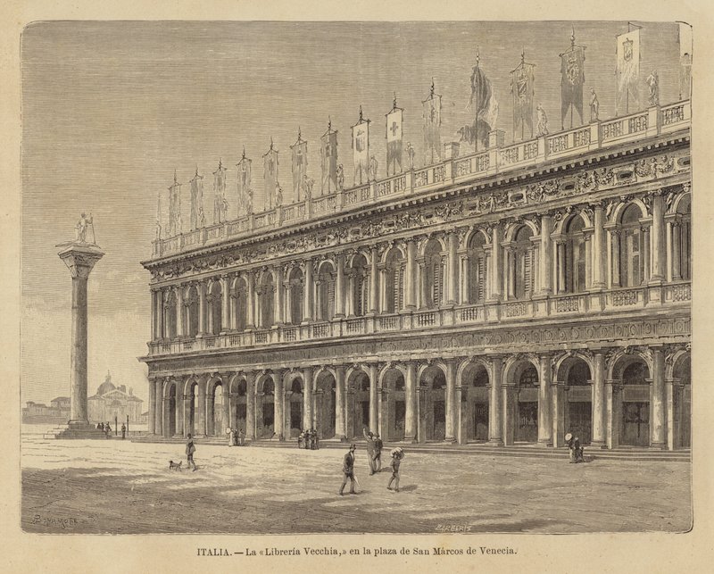 Libreria Vecchia på Piazza San Marco i Venedig av European School