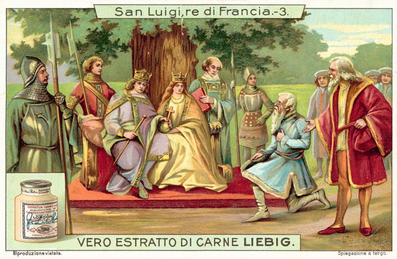 Ludvig IX av Frankrike utövar rättvisa under eken i Vincennes av European School