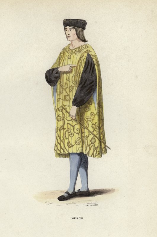Ludvig XII (färgad gravyr) av European School