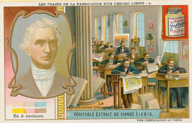 Att göra en Liebig-kromolitografi av European School