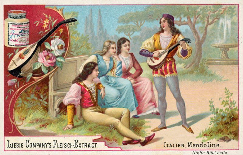 Mandolin, Italien (chromolitho) av European School